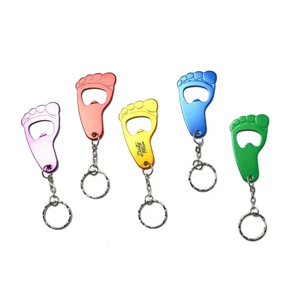 Foot Shape Bottle Opener Keychain