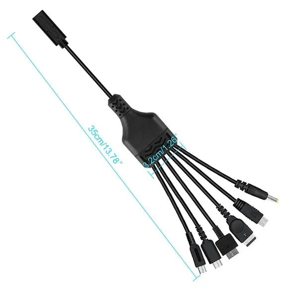 Travel & Emergency 6-in-1 Multi-Device Charging Cable