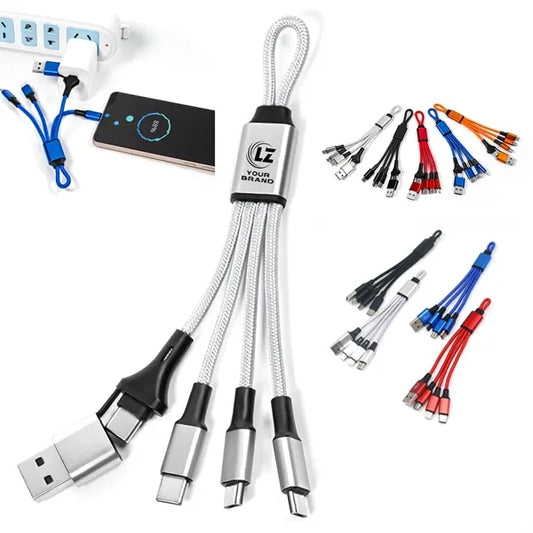 Multi-Interface Portable Corporate Keychain 3-in-1 Charging
