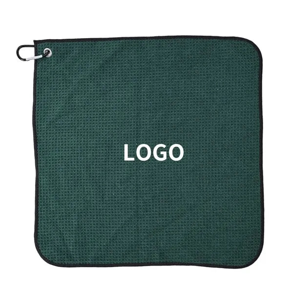15"*15" Square Waffle Weave Microfiber Golf Towel