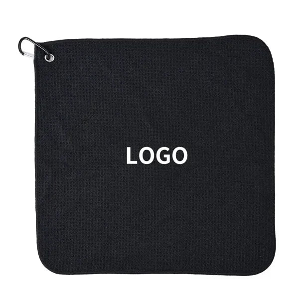 15"*15" Square Waffle Weave Microfiber Golf Towel
