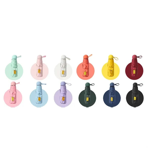 Mini Windproof And Sun-protective Umbrella With Storage Box
