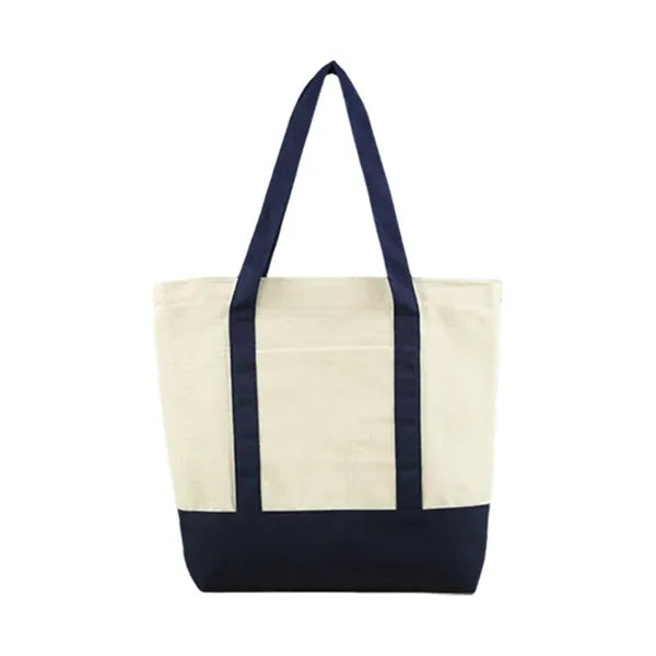 Canvas Tote With Front Pocket 16 Inch