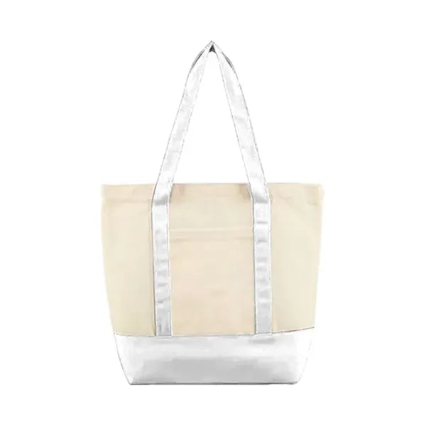 Canvas Tote With Front Pocket 16 Inch
