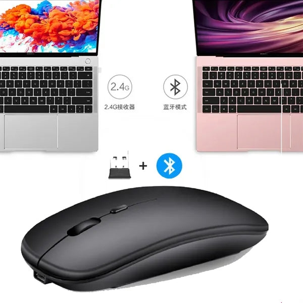 Rechargeable 2.4Ghz/Bluetooth Wireless Mouse
