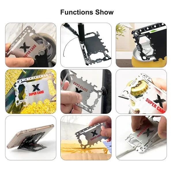 46-in-1 Stainless Steel Wallet Multi Tool Card