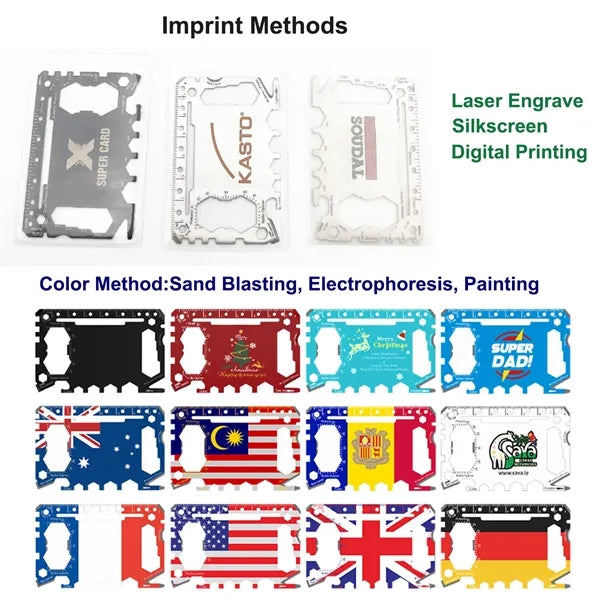46-in-1 Stainless Steel Wallet Multi Tool Card