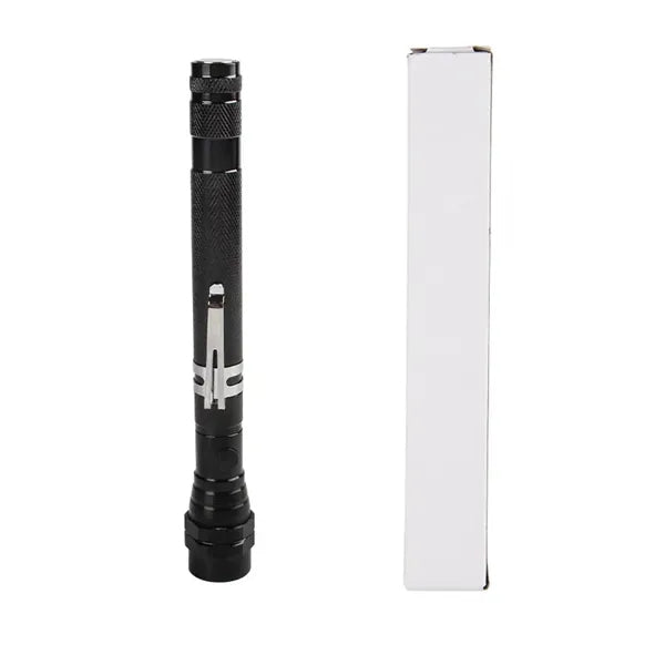 Retractable Magnetic Pickup Tool with Flashlight
