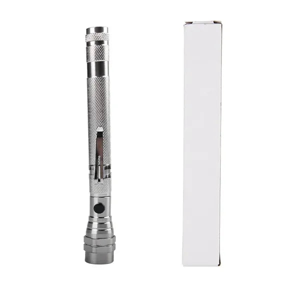 Retractable Magnetic Pickup Tool with Flashlight