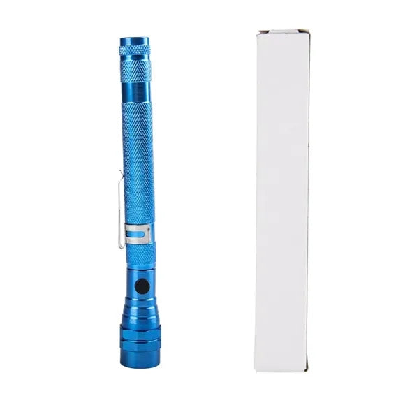 Retractable Magnetic Pickup Tool with Flashlight
