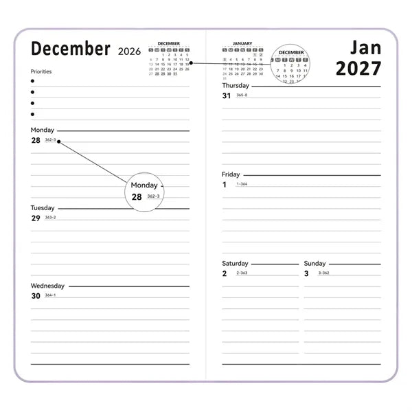 2026-2027 Portable Daily Planner