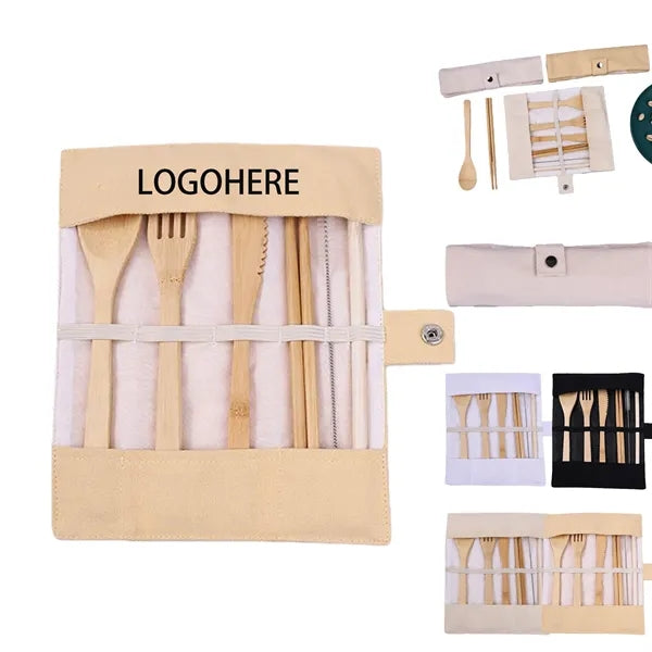 Bamboo Cutlery Set Knife Fork Spoon Chopsticks