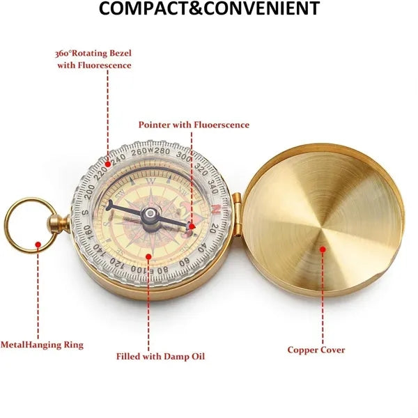 Camping Survival Metal Compass