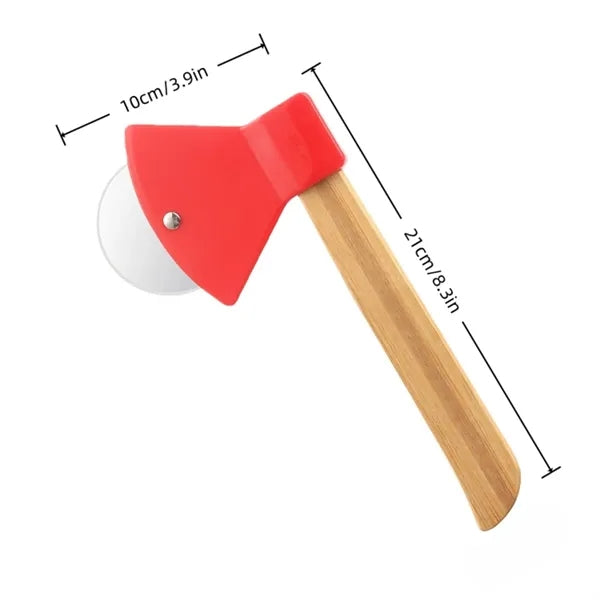 Stainless Pizza Cutter Bamboo Handle Kitchen Tools