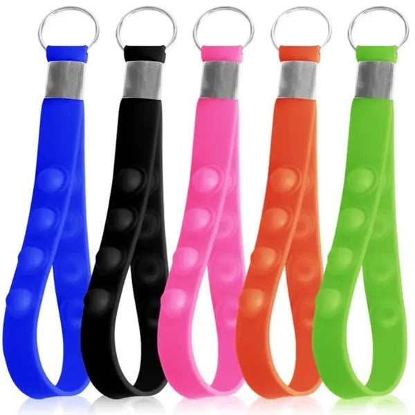 Silicone Popper Stress Reliever KeyChain