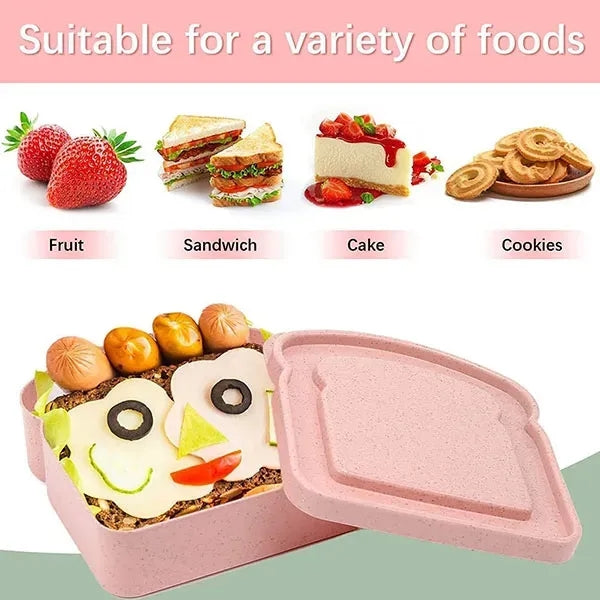 Portable Lunch Box Bread Sandwich Keeper Container