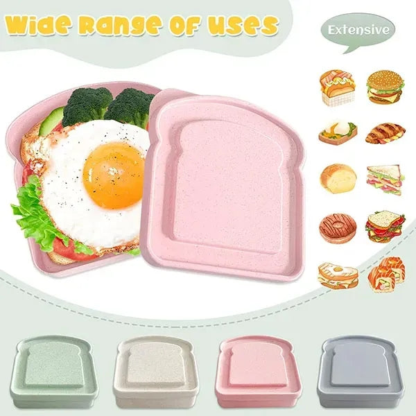 Portable Lunch Box Bread Sandwich Keeper Container