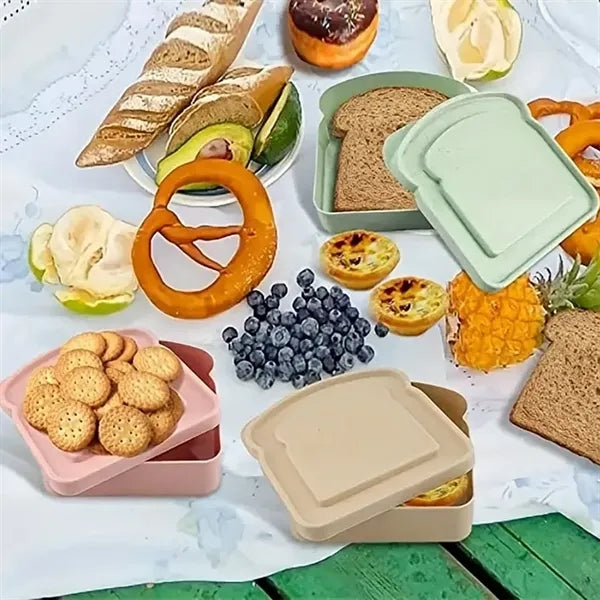 Portable Lunch Box Bread Sandwich Keeper Container