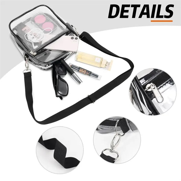 Stadium Approved Clear PVC Crossbody Bag