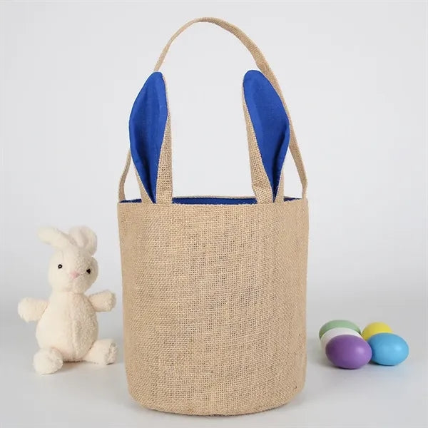 Easter Bunny Ear Jute Gift Tote Bag