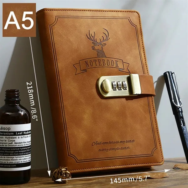 A5 PU Leather Journal with Lock