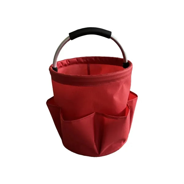 Oxford Fabric Picnic Basket With Handle And Storage Pockets