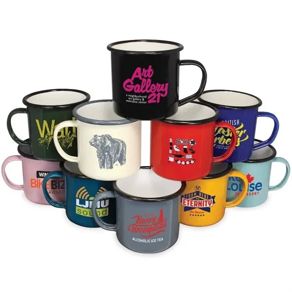 Enamel Mug Tea Camp Drinking Cups 12 oz