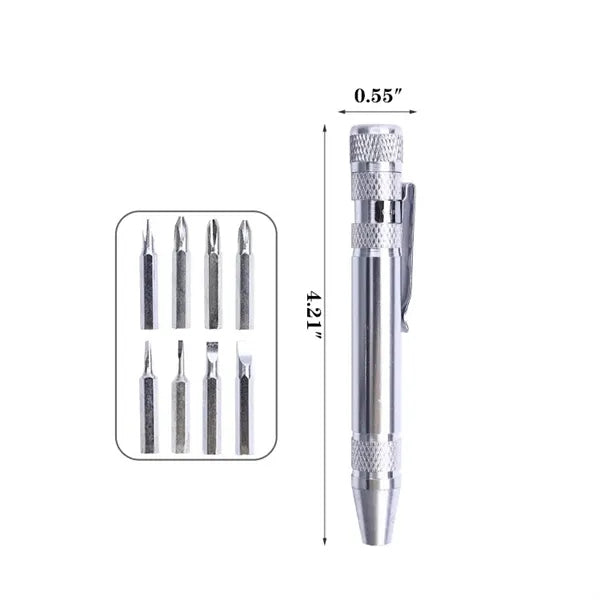 Portable 8-in-1 Magnetic Screwdriver Pen Tool
