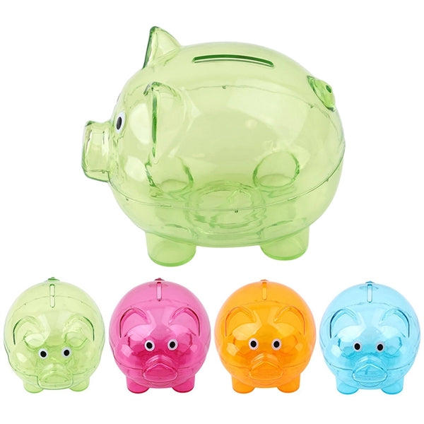 Transparent Plastic Piggy Bank Birthday Gift