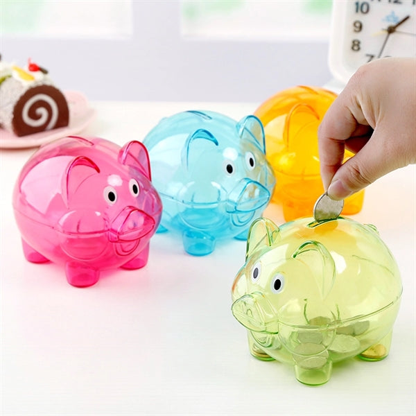 Transparent Plastic Piggy Bank Birthday Gift