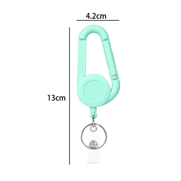 Outdoor Retractable Carabiner Keychain With Steel Wire Cord