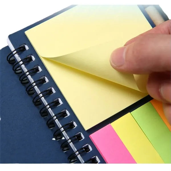 Spiral Kraft Notepad with Sticky Notes and Pen