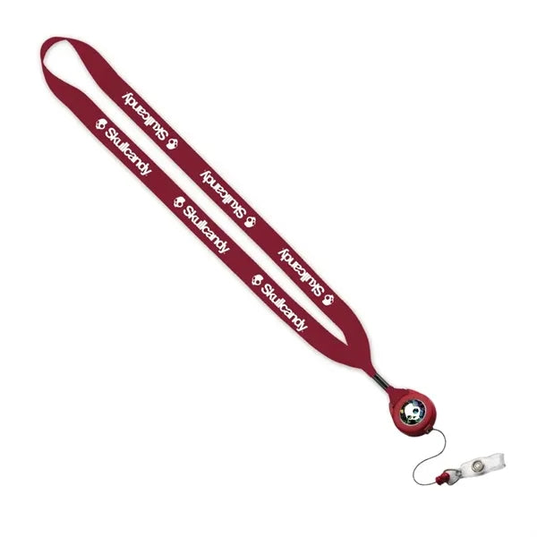 3/4" Polyester Lanyard with Retractable Badge Reel