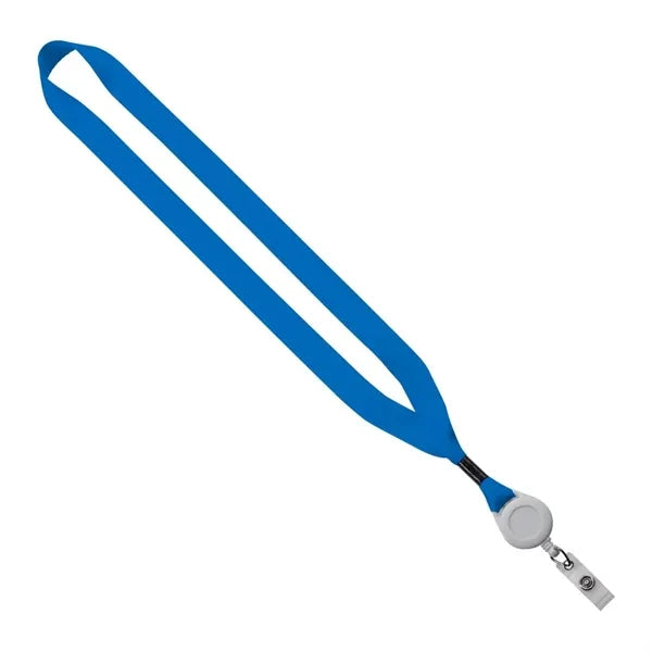 3/4" Polyester Lanyard with Retractable Badge Reel