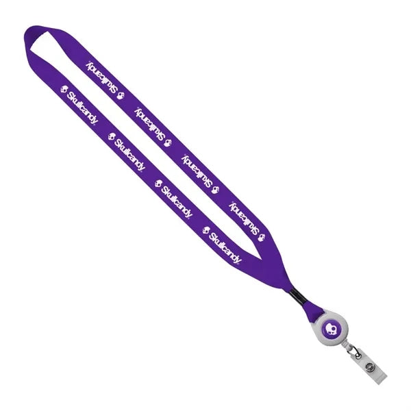 3/4" Polyester Lanyard with Retractable Badge Reel