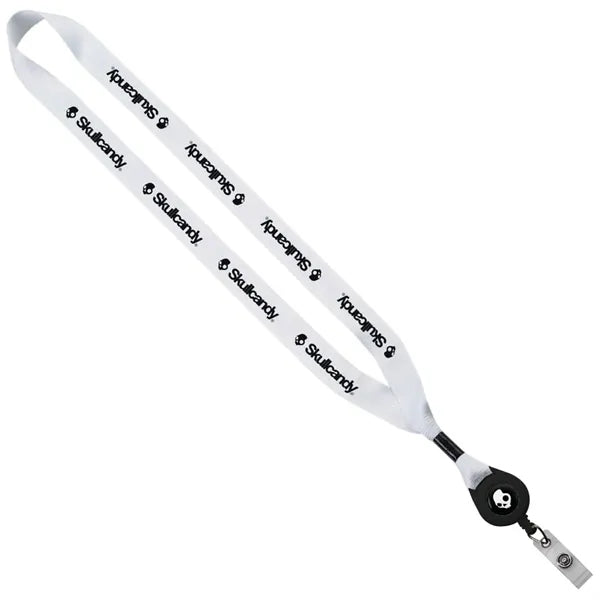 3/4" Polyester Lanyard with Retractable Badge Reel