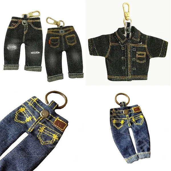 Mini Portable Denim Decorative Keychain Pendant