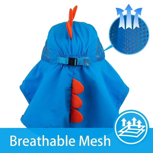 Wide Brim Sun Hatn for Kids with Neck Flap