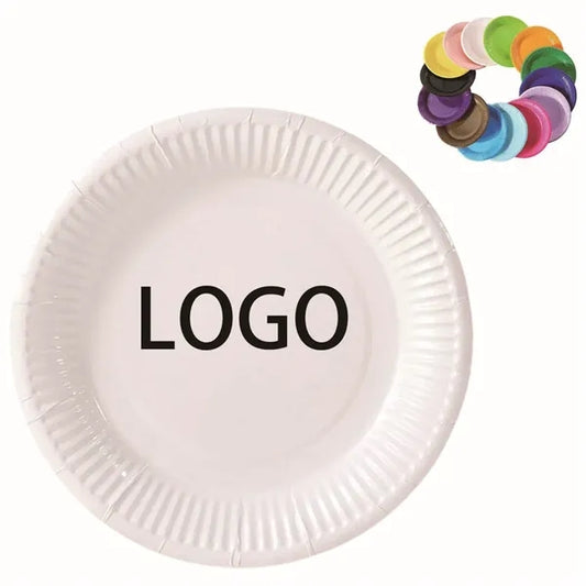 Solid-color disposable paper plates