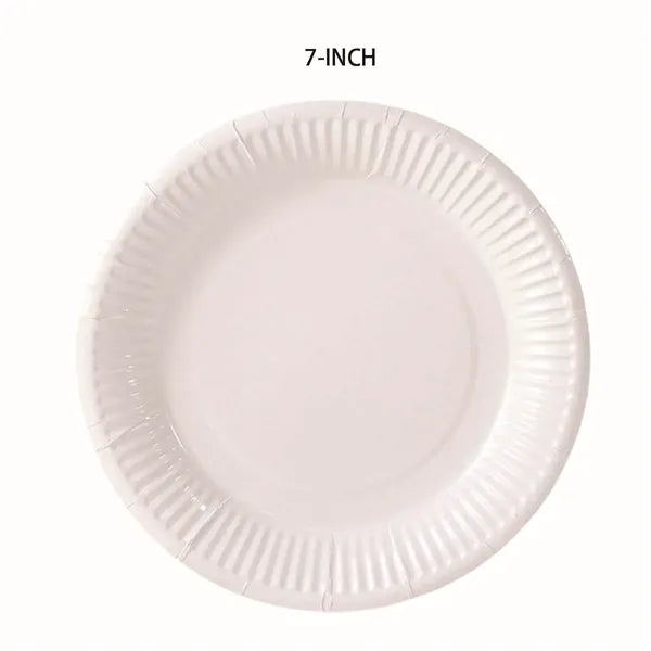 Solid-color disposable paper plates
