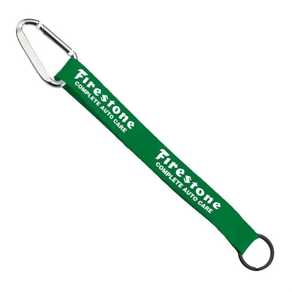 3/4" Sewn Polyester Keychain with Metal Split-Ring