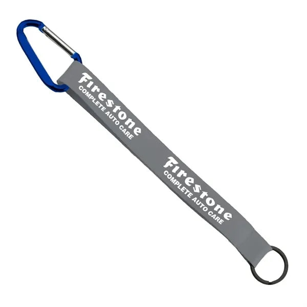 3/4" Sewn Polyester Keychain with Metal Split-Ring