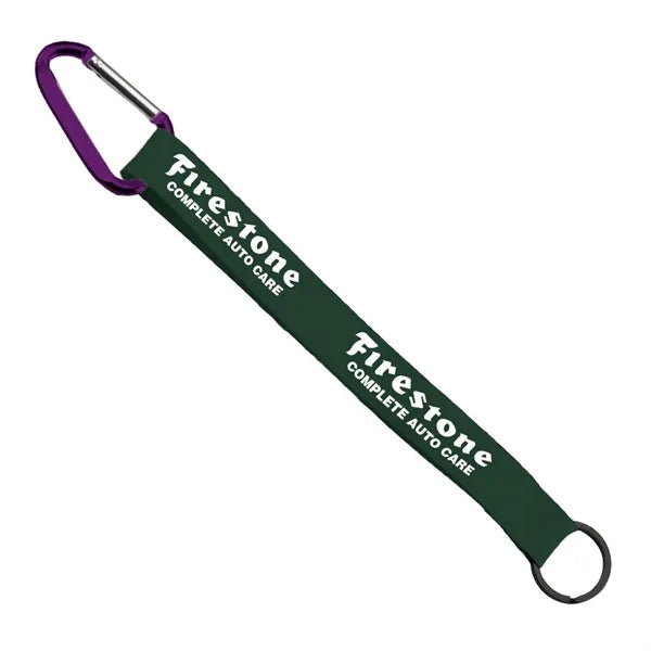 3/4" Sewn Polyester Keychain with Metal Split-Ring