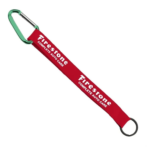3/4" Sewn Polyester Keychain with Metal Split-Ring