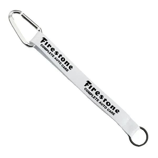 3/4" Sewn Polyester Keychain with Metal Split-Ring