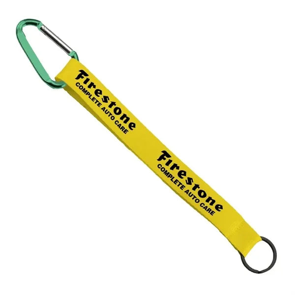 3/4" Sewn Polyester Keychain with Metal Split-Ring