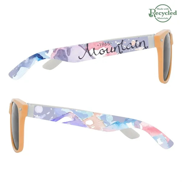 Full Color Colorblock Malibu Sunglasses