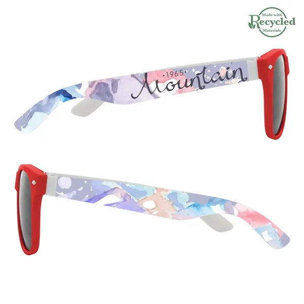 Full Color Colorblock Malibu Sunglasses