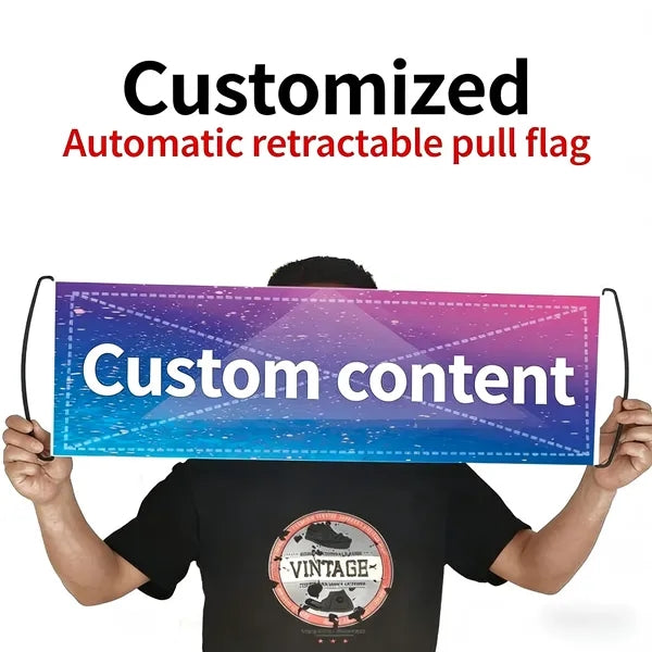 Hand-pull retractable banners