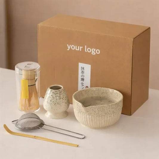 Matcha Whisk Kit Tea Set Bamboo Scoop Sifter Holder Custom